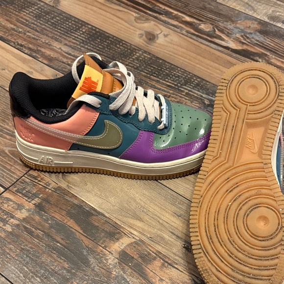 Nike Kids Sneakers in Green, Purple, and Orange - Picture 2 of 3